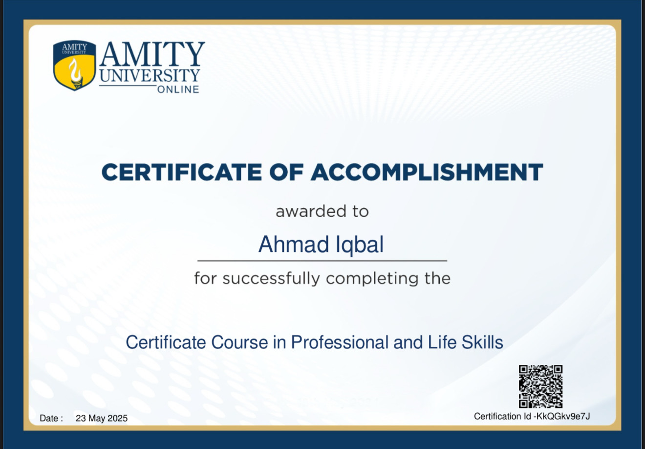Amity University — Professional and Life Skills