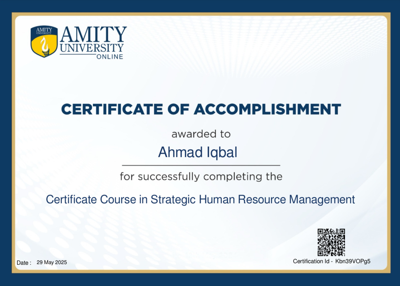 Amity University — Strategic Human Resource Management